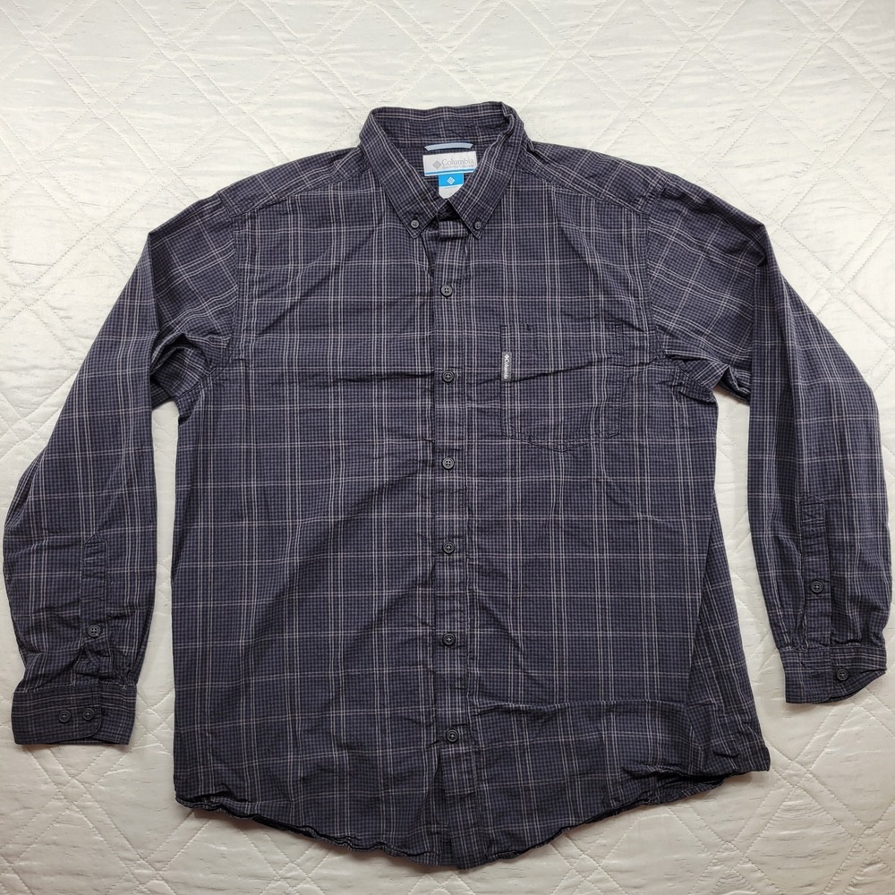 Columbia 100% cotton blue long sleeve dress shirt size XL
